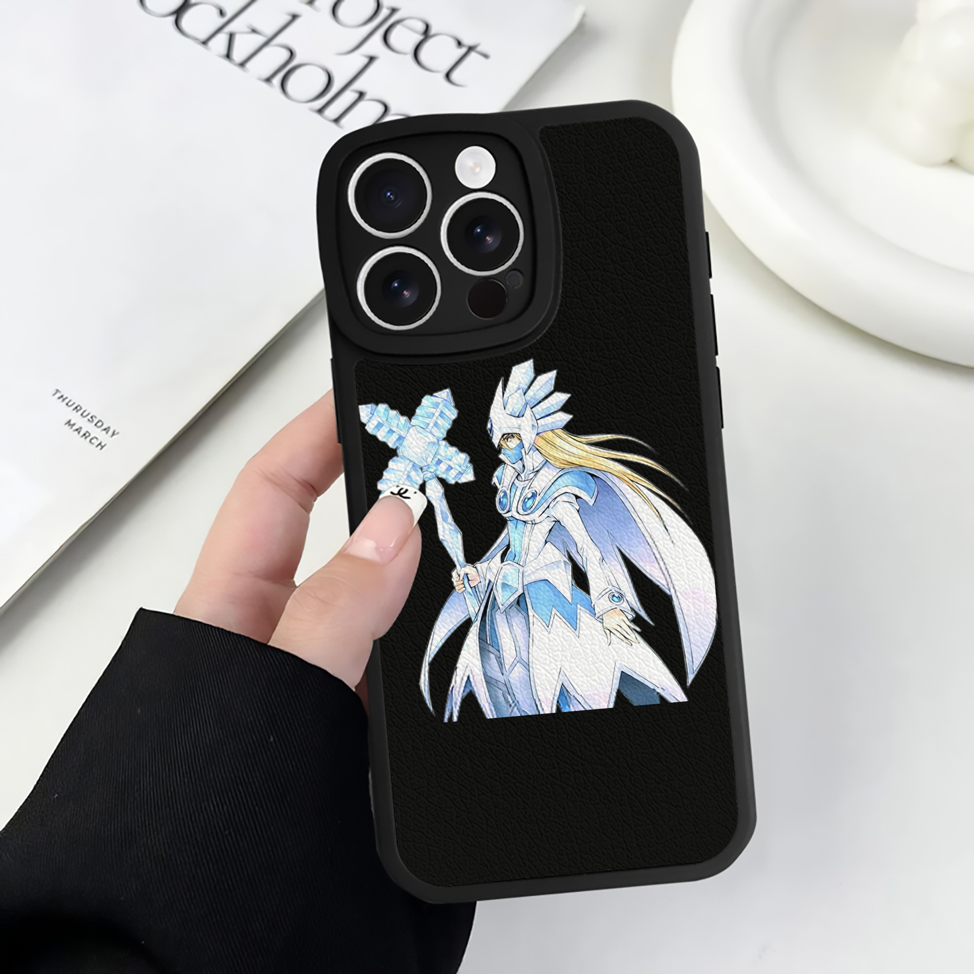 （画像用） 遊☆戯☆王 Yu-Gi-Oh! 【iPhone 16シリーズ対応】シリコンスマホケース（レザー調） 材質：シリコン